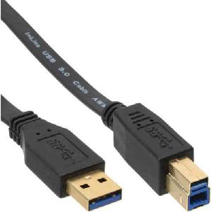 InLine 1m USB 3.0 - 1 m - USB A - USB B - Male/Male - 5000 Mbit/s - Black